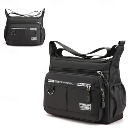 Men's Crossbody Bag Shoulder Bag Messenger Bag Nylon Outdoor Daily Zipper Adjustable Large Capacity Waterproof Solid Color Letter Black Deep Blue Army Green