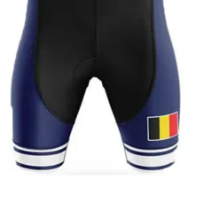 Men's Cycling Bib Shorts Bike Bib Shorts Pants Mountain Bike MTB Road Bike Cycling Sports Belgium National Flag 3D Pad Breathable Quick Dry Ultraviolet Resistant Black Red Polyester Spandex Clothing
