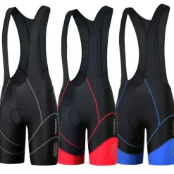 Men's Cycling Bib Shorts 3D Padded Shorts Bike Bib Shorts Padded Shorts / Chamois Semi-Form Fit Mountain Bike MTB Road Bike Cycling Sports Patchwork Cycling Quick Dry Non-Skid Elastic Black Red