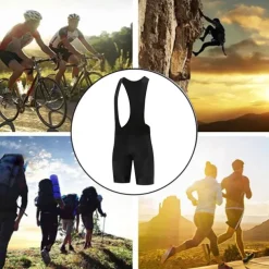 Men's Cycling Bib Shorts 3D Padded Shorts Bike Shorts Bottoms Semi-Form Fit Mountain Bike MTB Road Bike Cycling Sports Breathable Quick Dry Moisture Wicking Comfortable Black Yellow Lycra Clothing