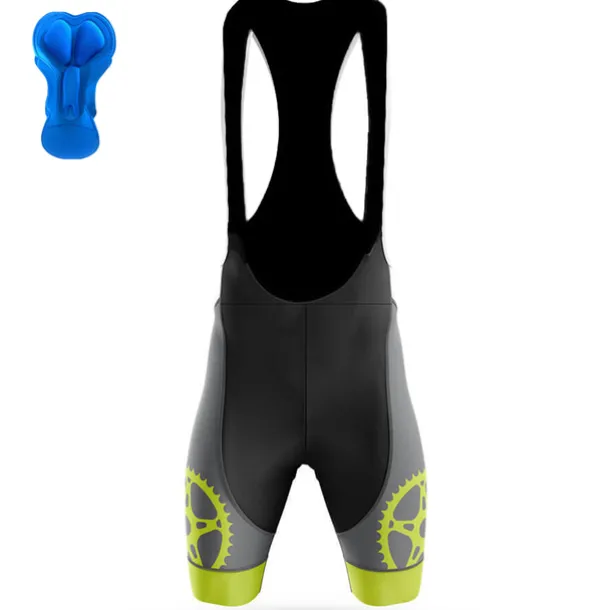 Men's Cycling Bib Shorts 3D Padded Shorts Bike Padded Shorts / Chamois Bottoms Mountain Bike MTB Road Bike Cycling Sports Gear 3D Pad Cycling Breathable Quick Dry Black Yellow Polyester Spandex