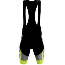 Men's Cycling Bib Shorts 3D Padded Shorts Bike Padded Shorts / Chamois Bottoms Mountain Bike MTB Road Bike Cycling Sports Gear 3D Pad Cycling Breathable Quick Dry Black Yellow Polyester Spandex