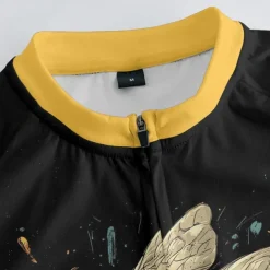 Men's Cycling Jersey Bee Short Sleeve Bike Tee Tshirt Jersey with 3 Rear Pockets Mountain Bike MTB Quick Dry Anatomic Design Wicking Breathable Sports Black Clothing Apparel