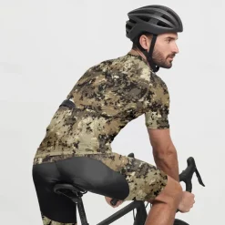 Men's Cycling Jersey Camo / Camouflage Short Sleeve Bike Tee Tshirt Jersey with 3 Rear Pockets Mountain Bike MTB Quick Dry Anatomic Design Wicking Breathable Sports Army Green Blue Green Clothing