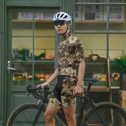 Men's Cycling Jersey Camo / Camouflage Short Sleeve Bike Tee Tshirt Jersey with 3 Rear Pockets Mountain Bike MTB Quick Dry Anatomic Design Wicking Breathable Sports Army Green Blue Green Clothing