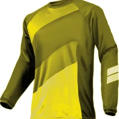 Men's Cycling Jersey Downhill Jersey Dirt Bike Jersey Long Sleeve Mountain Bike MTB Road Bike Cycling Winter Black Yellow Red Patchwork Bike Jersey Thermal Warm UV Resistant Breathable Quick Dry Back