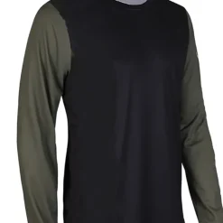 Men's Cycling Jersey Downhill Jersey Dirt Bike Jersey Solid Color Patchwork Patterned Long Sleeve Bike Jersey Top with 3 Rear Pockets Mountain Bike MTB Road Bike Cycling UV Resistant Quick Dry Back