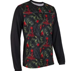 Men's Cycling Jersey Downhill Jersey Dirt Bike Jersey Solid Color Patchwork Patterned Long Sleeve Bike Jersey Top with 3 Rear Pockets Mountain Bike MTB Road Bike Cycling UV Resistant Quick Dry Back