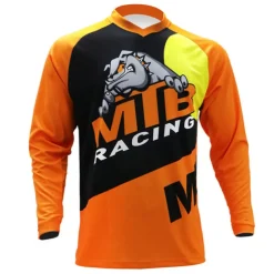Men's Cycling Jersey Downhill Jersey Dirt Bike Jersey Animal Cow Patterned Long Sleeve Bike Jersey Top with 3 Rear Pockets Mountain Bike MTB Road Bike Cycling UV Resistant Quick Dry Back Pocket