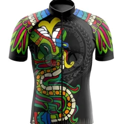 Men's Cycling Jersey Dragon Funny Short Sleeve Bike Jersey Top with 3 Rear Pockets Mountain Bike MTB Road Bike Cycling Quick Dry Reflective Strips Back Pocket Moisture Wicking Sports Black White Green