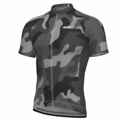 Men's Cycling Jersey Geometric Camo / Camouflage Short Sleeve Bike Jersey Top with 3 Rear Pockets Mountain Bike MTB Road Bike Cycling Quick Dry Reflective Strips Back Pocket Moisture Wicking Sports