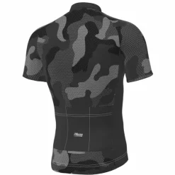 Men's Cycling Jersey Geometric Camo / Camouflage Short Sleeve Bike Jersey Top with 3 Rear Pockets Mountain Bike MTB Road Bike Cycling Quick Dry Reflective Strips Back Pocket Moisture Wicking Sports