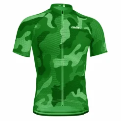 Men's Cycling Jersey Geometric Camo / Camouflage Short Sleeve Bike Jersey Top with 3 Rear Pockets Mountain Bike MTB Road Bike Cycling Quick Dry Reflective Strips Back Pocket Moisture Wicking Sports
