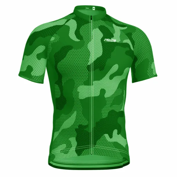Men's Cycling Jersey Geometric Camo / Camouflage Short Sleeve Bike Jersey Top with 3 Rear Pockets Mountain Bike MTB Road Bike Cycling Quick Dry Reflective Strips Back Pocket Moisture Wicking Sports