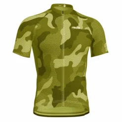 Men's Cycling Jersey Geometric Camo / Camouflage Short Sleeve Bike Jersey Top with 3 Rear Pockets Mountain Bike MTB Road Bike Cycling Quick Dry Reflective Strips Back Pocket Moisture Wicking Sports