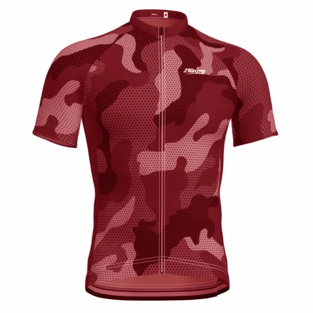 Men's Cycling Jersey Geometric Camo / Camouflage Short Sleeve Bike Jersey Top with 3 Rear Pockets Mountain Bike MTB Road Bike Cycling Quick Dry Reflective Strips Back Pocket Moisture Wicking Sports