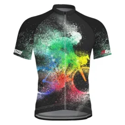 Men's Cycling Jersey Graffiti Funny Short Sleeve Bike Jersey Top with 3 Rear Pockets Mountain Bike MTB Road Bike Cycling Quick Dry Reflective Strips Back Pocket Moisture Wicking Sports Black Yellow