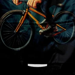 Men's Cycling Jersey Graphic Short Sleeve Bike Tee Tshirt Jersey with 3 Rear Pockets Mountain Bike MTB Quick Dry Anatomic Design Wicking Breathable Sports Black Dark Navy Dark Blue Clothing Apparel