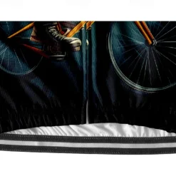 Men's Cycling Jersey Graphic Short Sleeve Bike Tee Tshirt Jersey with 3 Rear Pockets Mountain Bike MTB Quick Dry Anatomic Design Wicking Breathable Sports Black Dark Navy Dark Blue Clothing Apparel