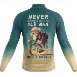 Men's Cycling Jersey Graphic Letter & Number Long Sleeve Bike Jersey Top with 3 Rear Pockets Mountain Bike MTB Road Bike Cycling Quick Dry Reflective Strips Back Pocket Moisture Wicking Sports Black