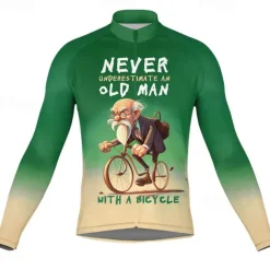 Men's Cycling Jersey Graphic Letter & Number Long Sleeve Bike Jersey Top with 3 Rear Pockets Mountain Bike MTB Road Bike Cycling Quick Dry Reflective Strips Back Pocket Moisture Wicking Sports Black