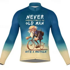 Men's Cycling Jersey Graphic Letter & Number Long Sleeve Bike Jersey Top with 3 Rear Pockets Mountain Bike MTB Road Bike Cycling Quick Dry Reflective Strips Back Pocket Moisture Wicking Sports Black