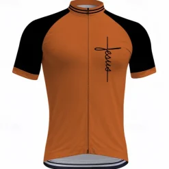 Men's Cycling Jersey Graphic Short Sleeve Bike Tee Tshirt Top with 3 Rear Pockets Mountain Bike MTB Road Bike Cycling Quick Dry Front Zipper Wicking Sports Blue Purple Orange Clothing Apparel