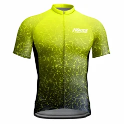 Men's Cycling Jersey Graphic Short Sleeve Bike Jersey Top with 3 Rear Pockets Mountain Bike MTB Road Bike Cycling Quick Dry Reflective Strips Back Pocket Moisture Wicking Sports Yellow Red Blue