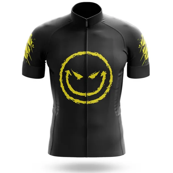 Men's Cycling Jersey Graphic Funny Short Sleeve Bike Jersey Top with 3 Rear Pockets Mountain Bike MTB Road Bike Cycling Quick Dry Reflective Strips Back Pocket Moisture Wicking Sports Black Red Blue