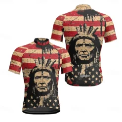 Men's Cycling Jersey Graphic Short Sleeve Bike Tee Tshirt Jersey with 3 Rear Pockets Mountain Bike MTB Quick Dry Anatomic Design Wicking Breathable Sports Red Clothing Apparel