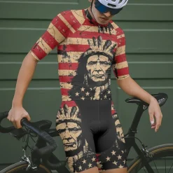 Men's Cycling Jersey Graphic Short Sleeve Bike Tee Tshirt Jersey with 3 Rear Pockets Mountain Bike MTB Quick Dry Anatomic Design Wicking Breathable Sports Red Clothing Apparel