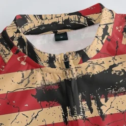 Men's Cycling Jersey Graphic Short Sleeve Bike Tee Tshirt Jersey with 3 Rear Pockets Mountain Bike MTB Quick Dry Anatomic Design Wicking Breathable Sports Red Clothing Apparel