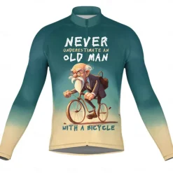 Men's Cycling Jersey Graphic Letter & Number Long Sleeve Bike Jersey Top with 3 Rear Pockets Mountain Bike MTB Road Bike Cycling Quick Dry Reflective Strips Back Pocket Moisture Wicking Sports Black