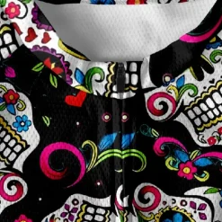 Men's Cycling Jersey Skull Short Sleeve Bike Tee Tshirt Jersey with 3 Rear Pockets Mountain Bike MTB Quick Dry Anatomic Design Wicking Breathable Sports Black Clothing Apparel