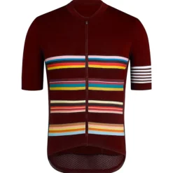 Men's Cycling Jersey Solid Color Stripes Patterned Short Sleeve Bike Jersey Top with 3 Rear Pockets Mountain Bike MTB Road Bike Cycling UV Resistant Quick Dry Reflective Strips Back Pocket Sports Red