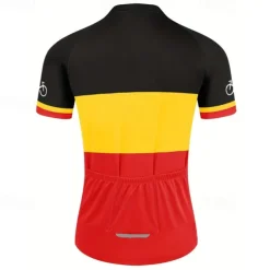 Men's Cycling Jersey Stripes Short Sleeve Bike Tee Tshirt Top with 3 Rear Pockets Mountain Bike MTB Road Bike Cycling Quick Dry Front Zipper Wicking Sports Red Clothing Apparel