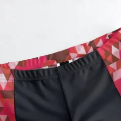 Men's Cycling Jersey with Shorts Geometric Short Sleeve Bike Clothing Suit with 3 Rear Pockets Mountain Bike MTB Road Bike Cycling Front Zipper Sweat wicking Comfortable Breathable Sports Black Red