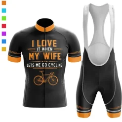 Men's Cycling Jersey with Bib Shorts Graphic Letter & Number Funny Short Sleeve Bike Clothing Suit with 3 Rear Pockets Mountain Bike MTB Road Bike Cycling 3D Pad Quick Dry Soft Back Pocket Sports