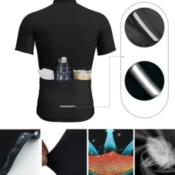 Men's Cycling Jersey with Bib Shorts Graphic Letter & Number Funny Short Sleeve Bike Clothing Suit with 3 Rear Pockets Mountain Bike MTB Road Bike Cycling 3D Pad Quick Dry Soft Back Pocket Sports