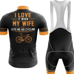 Men's Cycling Jersey with Bib Shorts Graphic Letter & Number Funny Short Sleeve Bike Clothing Suit with 3 Rear Pockets Mountain Bike MTB Road Bike Cycling 3D Pad Quick Dry Soft Back Pocket Sports