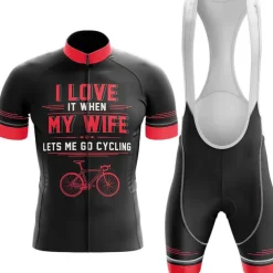 Men's Cycling Jersey with Bib Shorts Graphic Letter & Number Funny Short Sleeve Bike Clothing Suit with 3 Rear Pockets Mountain Bike MTB Road Bike Cycling 3D Pad Quick Dry Soft Back Pocket Sports