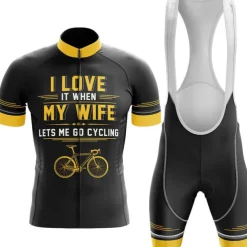 Men's Cycling Jersey with Bib Shorts Graphic Letter & Number Funny Short Sleeve Bike Clothing Suit with 3 Rear Pockets Mountain Bike MTB Road Bike Cycling 3D Pad Quick Dry Soft Back Pocket Sports