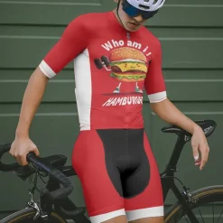 Men's Cycling Jersey with Shorts Cartoon Short Sleeve Bike Clothing Suit with 3 Rear Pockets Mountain Bike MTB Road Bike Cycling Front Zipper Sweat wicking Comfortable Breathable Sports White Yellow