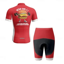 Men's Cycling Jersey with Shorts Cartoon Short Sleeve Bike Clothing Suit with 3 Rear Pockets Mountain Bike MTB Road Bike Cycling Front Zipper Sweat wicking Comfortable Breathable Sports White Yellow