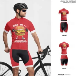 Men's Cycling Jersey with Shorts Cartoon Short Sleeve Bike Clothing Suit with 3 Rear Pockets Mountain Bike MTB Road Bike Cycling Front Zipper Sweat wicking Comfortable Breathable Sports White Yellow