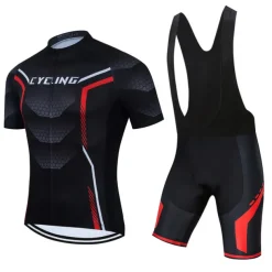 Men's Cycling Jersey with Bib Shorts Short Sleeve Mountain Bike MTB Road Bike Cycling Black Dark Green Blue White Italy National Flag Bike Clothing Suit UV Protection Breathable Quick Dry Anatomic