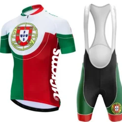 Men's Cycling Jersey with Bib Shorts Short Sleeve Mountain Bike MTB Road Bike Cycling Black Dark Green Blue White Italy National Flag Bike Clothing Suit UV Protection Breathable Quick Dry Anatomic