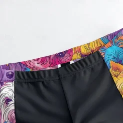 Men's Cycling Jersey with Shorts Dog Short Sleeve Bike Clothing Suit with 3 Rear Pockets Mountain Bike MTB Road Bike Cycling Front Zipper Sweat wicking Comfortable Breathable Sports Blue Purple