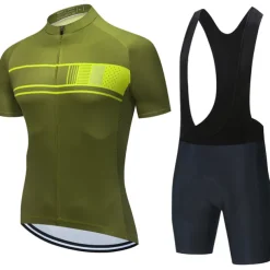 Men's Cycling Jersey with Bib Shorts Short Sleeve Mountain Bike MTB Road Bike Cycling Black Burgundy Blue Stripes Bike Clothing Suit 3D Pad Breathable Quick Dry Back Pocket Polyester Spandex Sports