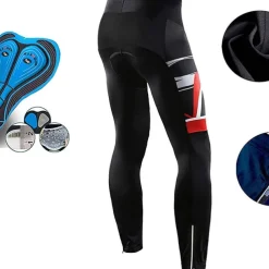 Men's Cycling Jersey with Tights Long Sleeve Mountain Bike MTB Road Bike Cycling Winter White Blue Sky Blue Bike Clothing Suit 3D Pad Breathable Quick Dry Back Pocket Polyester Spandex Sports